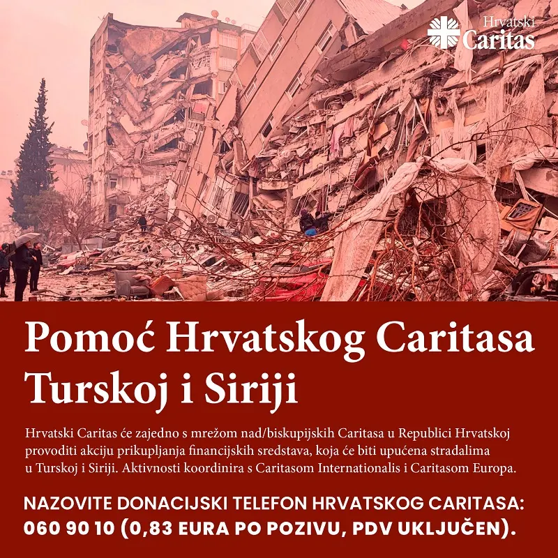 POTRES U TURSKOJ I SIRIJI – VRIJEME ZA POMOĆ